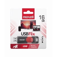 Genérico - Pack De 3 Pendrives Maxell Flix 16Gb 2.0, Rojo