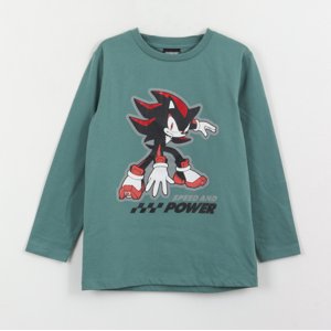 Polera Manga Larga Niño Shadow Speed And Power Verde Sonic