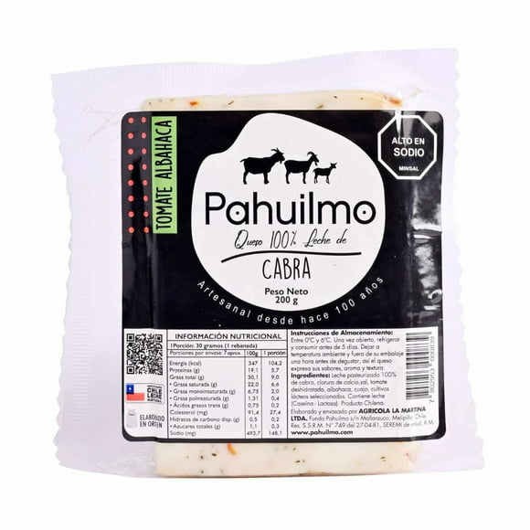 Queso Cabra Tomate Albahaca Bolsa, 200 g
