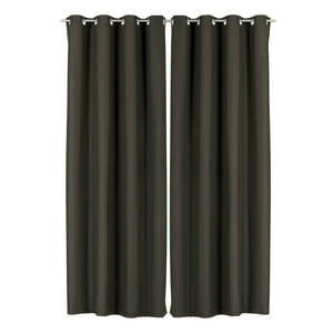 Clems - Pack 2 Cortina Tradicional 100% Blackout Cafe Oscuro