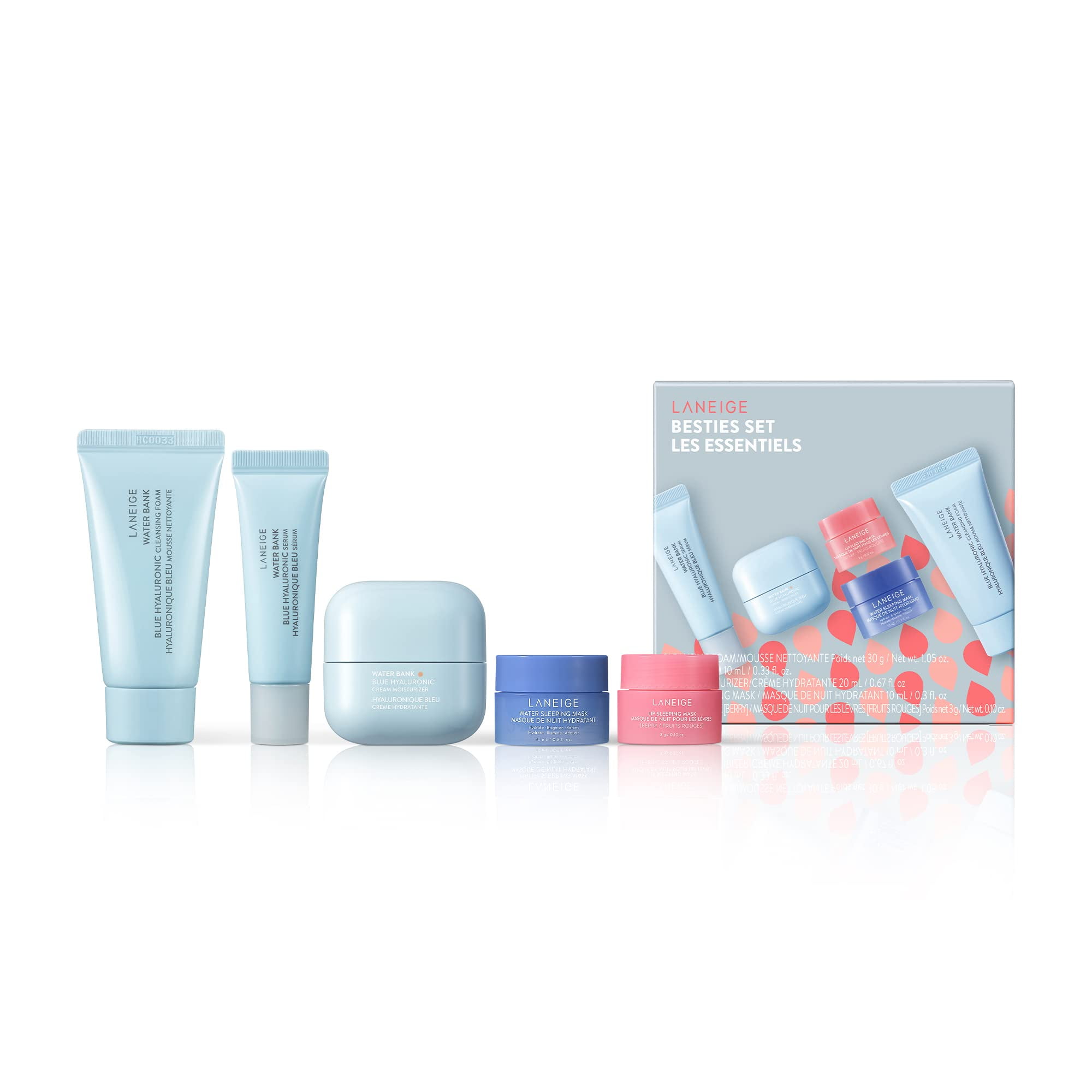 Set De Cuidado De La Piel Laneige Icons To Go: Crema Para Piel, Crema De Banco De Agua