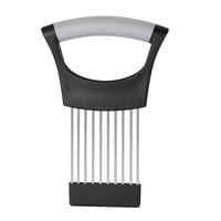 Magideal - Soporte De Cebolla Para Rebanar Rebanador De Limón Picador Portátil Agarre Cómodo Portacuchillas De Cebolla Tenedor De Cebolla Para Fruta Carne Queso Negro Y Gris