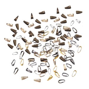 Magideal - 200X Conectores De Fianzas De Pinch, Ganchos De Collar Con Hebilla De Metal, Accesorios De Joyería, Cierres De Clip De Pinch De Fianza De Garra Para Multicolor