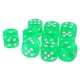 thumbnail image 2 of Paquete De 10 Dados Acrílicos D6 De Seis Caras Para Juguetes De Juego De Mesa De Fiesta D&D TRPG Verde, 2 of 3