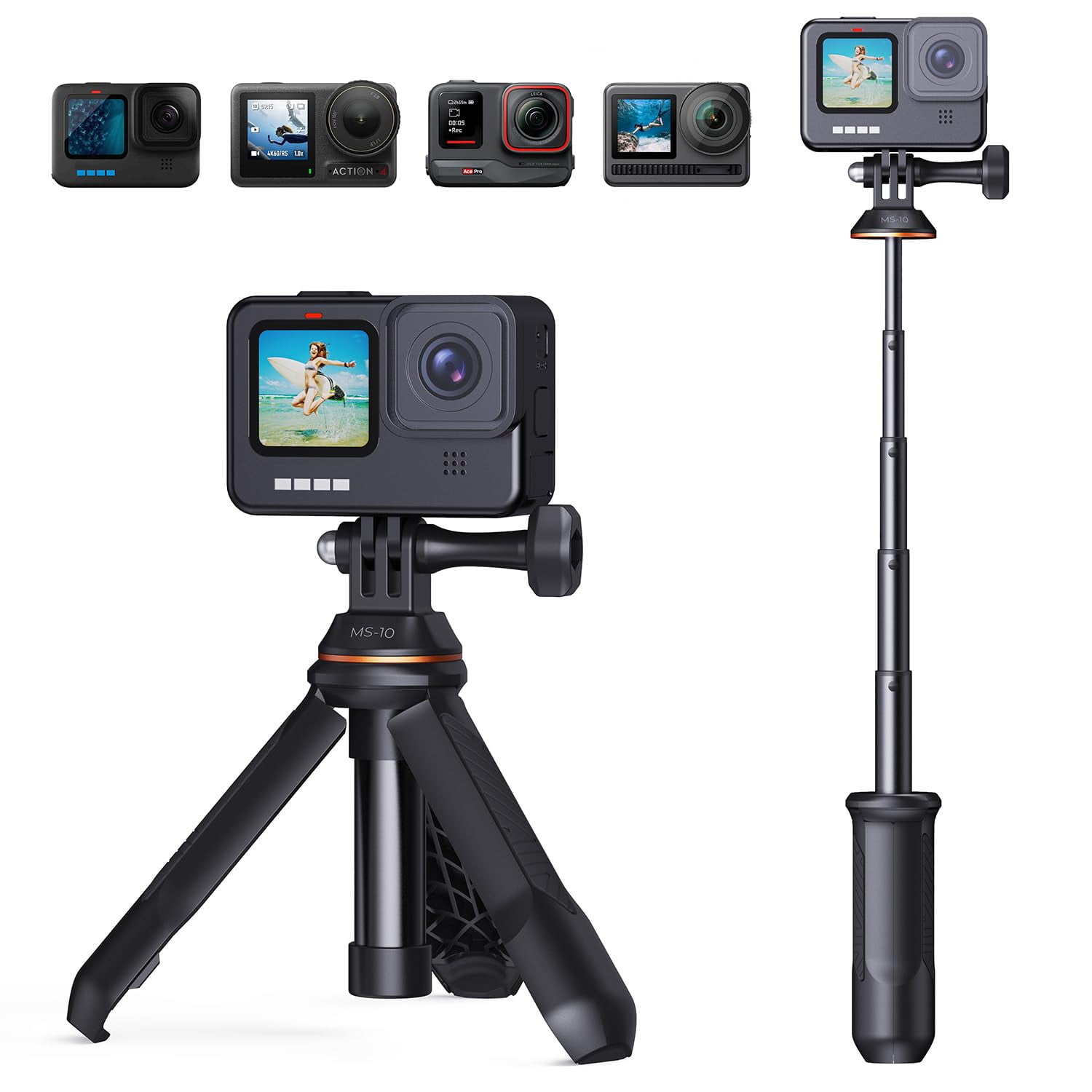 Selfie Stick K&f Concept Para Gopro Con Soporte De Trípode