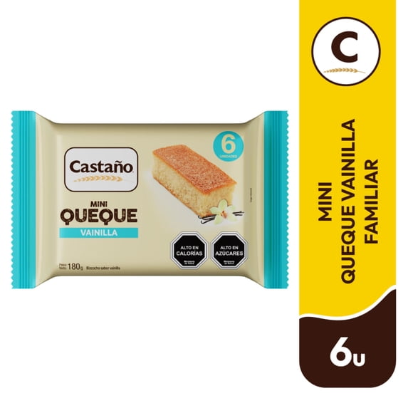 Mini Queque Vainilla 6Un, 180 g