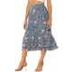 thumbnail image 4 of Faldas de Chifón para Mujer INSPIRE CHIC Cintura Elástica Volantes en Capas Faldas Midi Florales Azul Polvoriento-Floral XL, 4 of 6