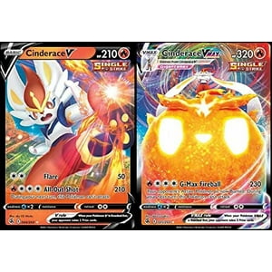 Lote De Cartas Pokémon Cinderace V Y Vmax 045/264 - Fusion Strike