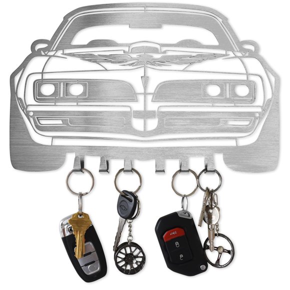 Portallaves de metal MOOH 6 ganchos – Silueta del Pontiac Firebird 1977