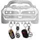 thumbnail image 1 of Portallaves de metal MOOH 6 ganchos – Silueta del Pontiac Firebird 1977, 1 of 8