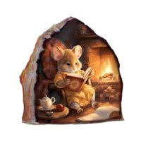 Magideal - Pegatina De Pared Realista Del Mouse, Mural De Pared, Póster De Pared De Decoración De Bricolaje, Calcomanía De Pared De Pvc, Decoración De Arte De Pa