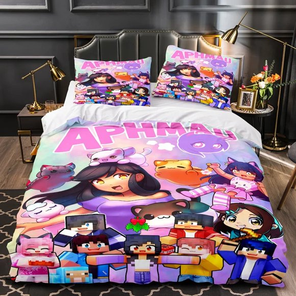 Hot APHMAU Bedding Sets Game APHMAU Bed Cover Children's Kid Room Decor Gaming Duvet Cover Sets Bed Sheets