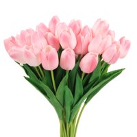 Tulipanes Artificiales Uxcell Rosa Claro