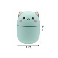 Disparo - Humidificador Diseño De Gato Color Verde Luz Led Hogar