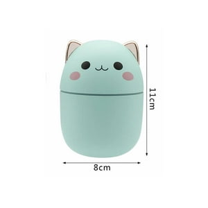 Disparo - Humidificador Diseño De Gato Color Verde Luz Led Hogar