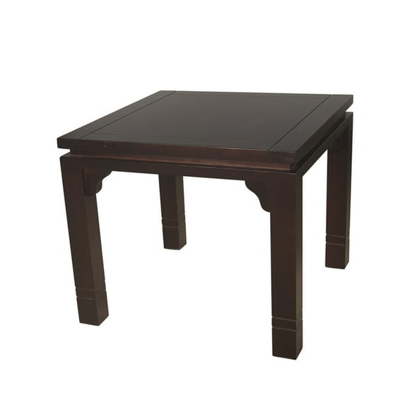 Mesa De Comedor Luciana Cuadrada 92 X 92 Cm Madera Color Chocolate