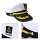 thumbnail image 4 of Gorro de barco GUDVES, gorro de capitán blanco para adultos, azul marino, 4 of 9