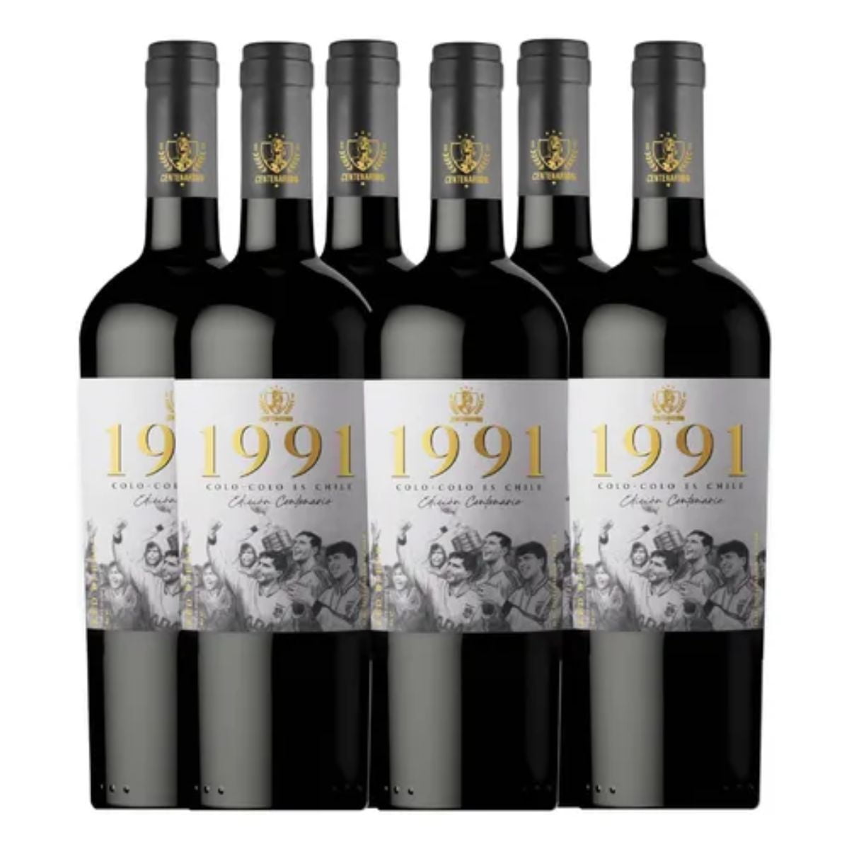 Colo Colo Eterno - 6x Vinos 1991 Colo-colo Es Chile 750cc