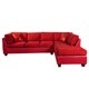 thumbnail image 1 of Sofá Seccional Padua Der Pu Rojo/Tela Velvet Burdeo, 1 of 6