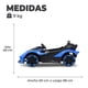 thumbnail image 3 of Auto Electrico Para Niños Con Control Remoto Luces Y Sonido Azul, 3 of 6