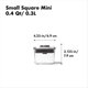 thumbnail image 2 of Recipiente OXO Steel POP Small Square de 0,4 L para hierbas secas, 2 of 7