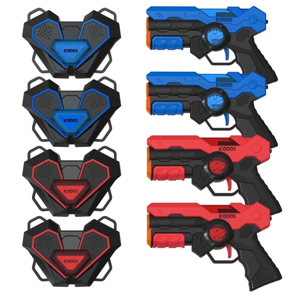 Juego Interactivo Kiddos Luces con Chalecos Portátiles Rojo y Azul Juego de 4