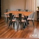 thumbnail image 2 of Comedor Color Madera y Metal Cross 140x90 + 6 sillas Tolix con asiento de madera Oscura - Negras, 2 of 8