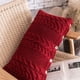 thumbnail image 2 of XmhyTop Juego de 1 fundas de almohada bohemias, 65*35cm, tejidas a mano con textura, decorativas para sofá, recámara, sala, Contiene relleno, Estilo A, Rojo, 2 of 5
