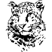 Rienda Libre Graphics - Decomural Leopard Head Wild Animals Ws-32553