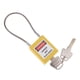thumbnail image 2 of Candado de Seguridad para Aislamiento con Cable de Acero Inoxidable, Color Amarillo, 2 of 3