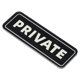 thumbnail image 1 of Letrero de Puerta Privada Uxcell 6"x2" Adhesivo de Privacidad Instalación Fácil Negro, 1 of 7