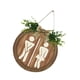 thumbnail image 4 of Letrero de baño con mensaje de género, divertido letrero de pared de madera, placa rústica decorativa para hombres y mujeres, ideal para casas de camp, 4 of 5