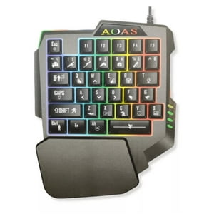Genérico - Teclado De Una Mano Gamer Retroiluminado Aoas