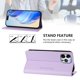 thumbnail image 3 of Funda Billetera con Soporte para iPhone 12 Pro Max Bloqueo RFID Plegable Morado claro, 3 of 6
