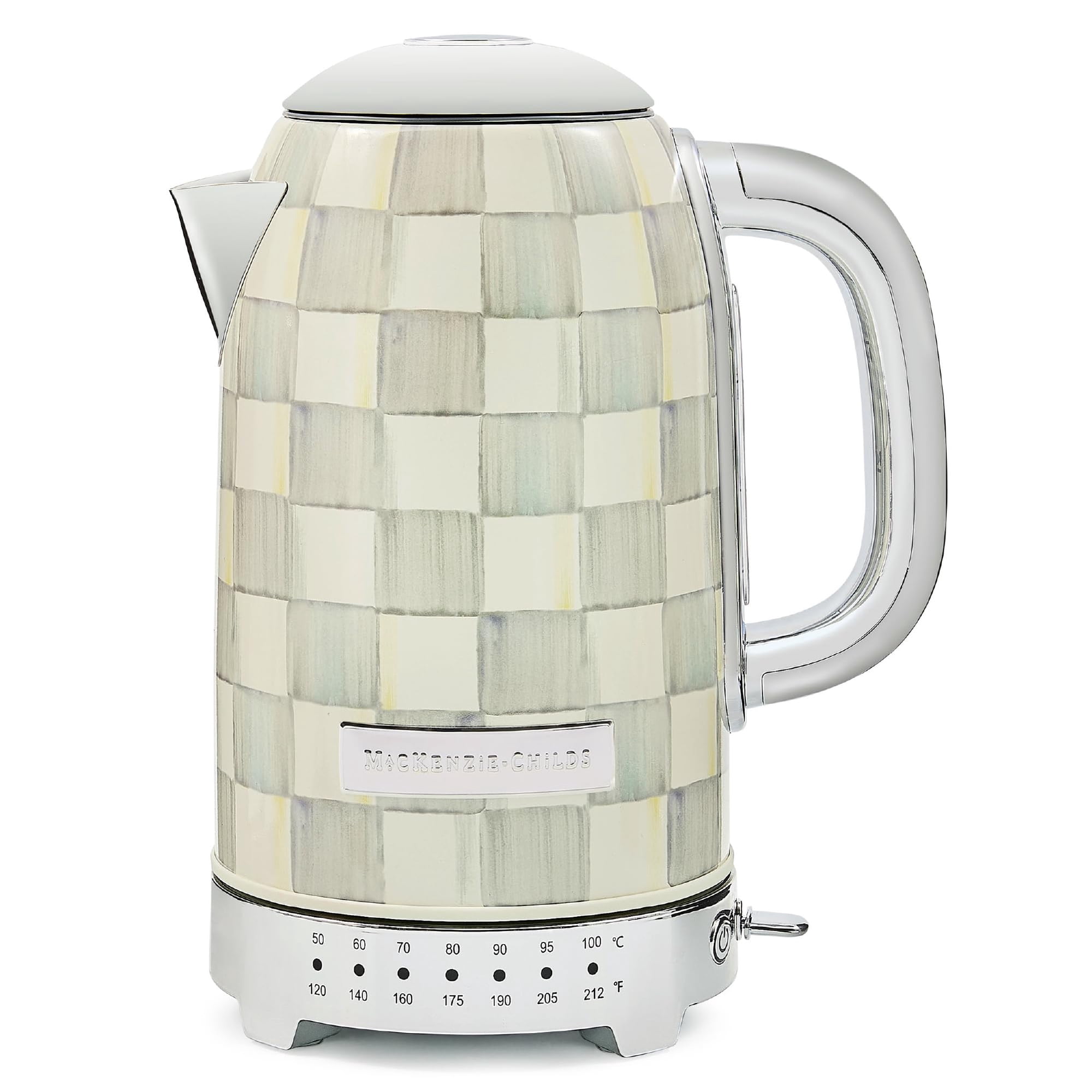 Hervidor Eléctrico Mackenzie-childs Sterling Check Gris Y Blanco