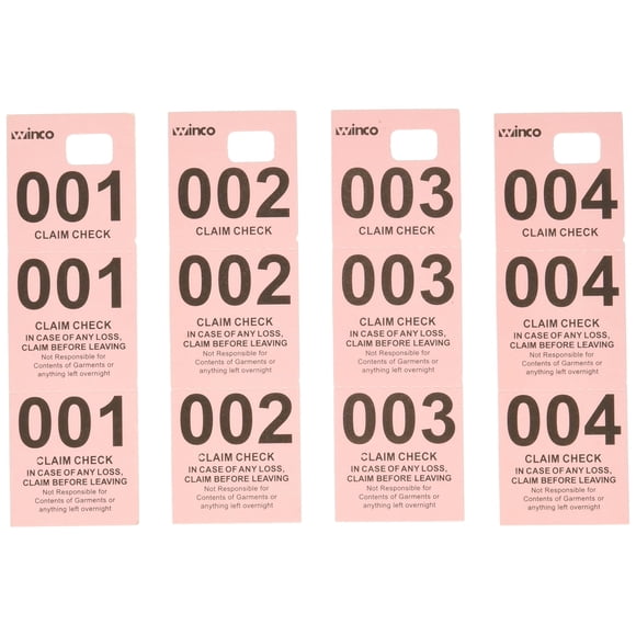 Coat Checks Winco Pink, tamaño mediano, 500 unidades por caja