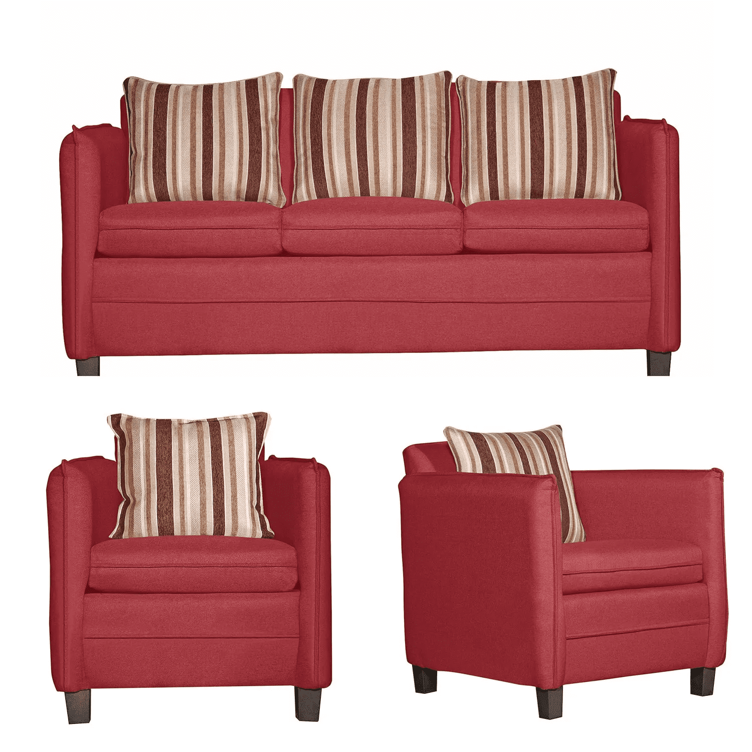 Ruzam Mobel - Juego De Living 3-1-1 Barcelona Rojo