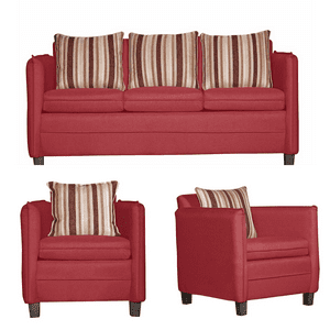Ruzam Mobel - Juego De Living 3-1-1 Barcelona Rojo