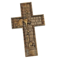 Bothyi - Cruz De Madera Cristiana Para Pared, Cruz, Capilla, Decoración, Iglesia, Escultura De Jesús