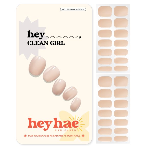 Tiras de Gel Semi-curadas para Uñas Postizas Heyhae Sin Lámpara LED