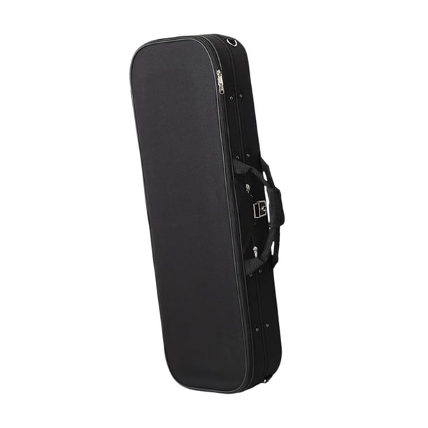 Estuche rígido para violín oblongo, estuche rígido para violín a prueba de golpes, instrumento musical, mochila para violín, caja para violín con corr 4 a 4