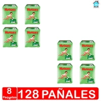 Pañales Huggies Active Sec Manga X8 - Talla G(Grande) 128 Pañales