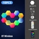 thumbnail image 1 of 10pcs RGB LED Hexagon Light, Indoor Wall Light APP Remote Control Night Light For Computer Game Room Bedroom Bedside Decoration, 1 of 2