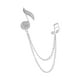 thumbnail image 4 of Pin De Broche De Notas Musicales, Pin De Solapa De Traje Simple Premium Para Regalo, Chal, Ceremonia, Plata, 4 of 5