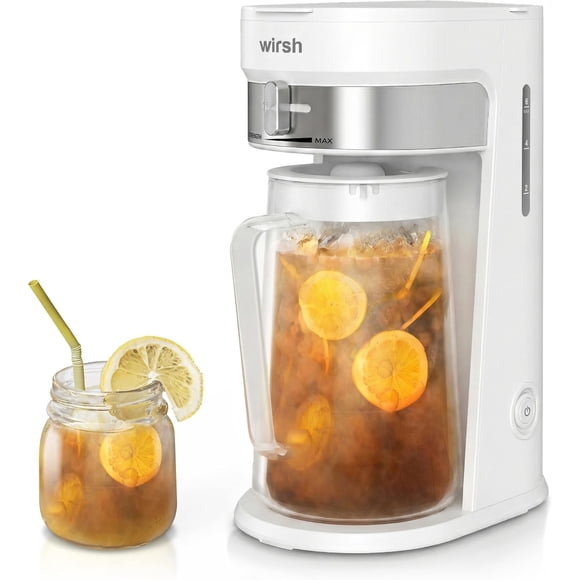 Máquina de té helado Wirsh 3 QT con control de intensidad – blanca