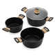 thumbnail image 3 of Batería De Cocina 6 Pcs Ollas Cacerolas Para Todo Tipo De Cocina Diseño Granito Y Madera, 3 of 8