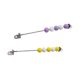 thumbnail image 2 of 2 Uds Tablero Ocupado Juguete Sensorial De Madera Habilidad Práctica Violeta Amarillo, 2 of 5