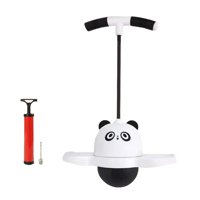 Magideal - Pogo Ball Con Mango, Pelota Que Rebota Pogo, Tabla De Equilibrio Para Niños, Palo Pogo, Juguete Para Saltar Para Fitness En Interiores, Niños Y Niñas Panda Blanco
