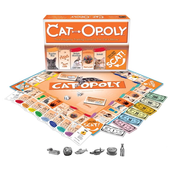 Juego de mesa Late for the Sky Cat-opoly White para 2 a 6 jugadores