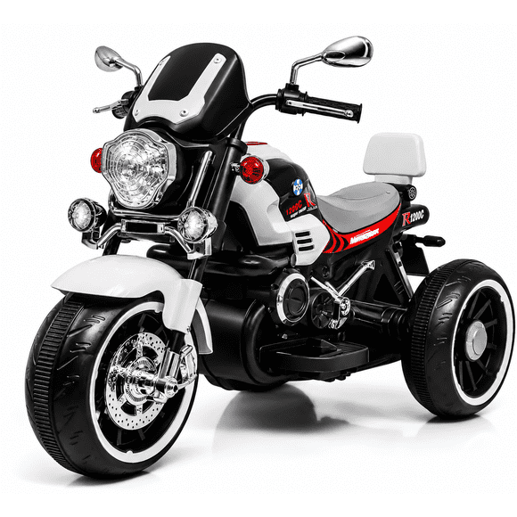 Montable Electrico Motocicleta 12v Niños 2-8 Años Bluetooth Color Blanco